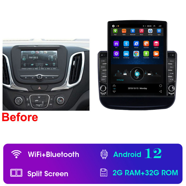 

10.1 inch Android GPS Navigation Car Video Multimedia for 2016-2018 chevy Chevrolet Equinox with HD Touchscreen Bluetooth USB
