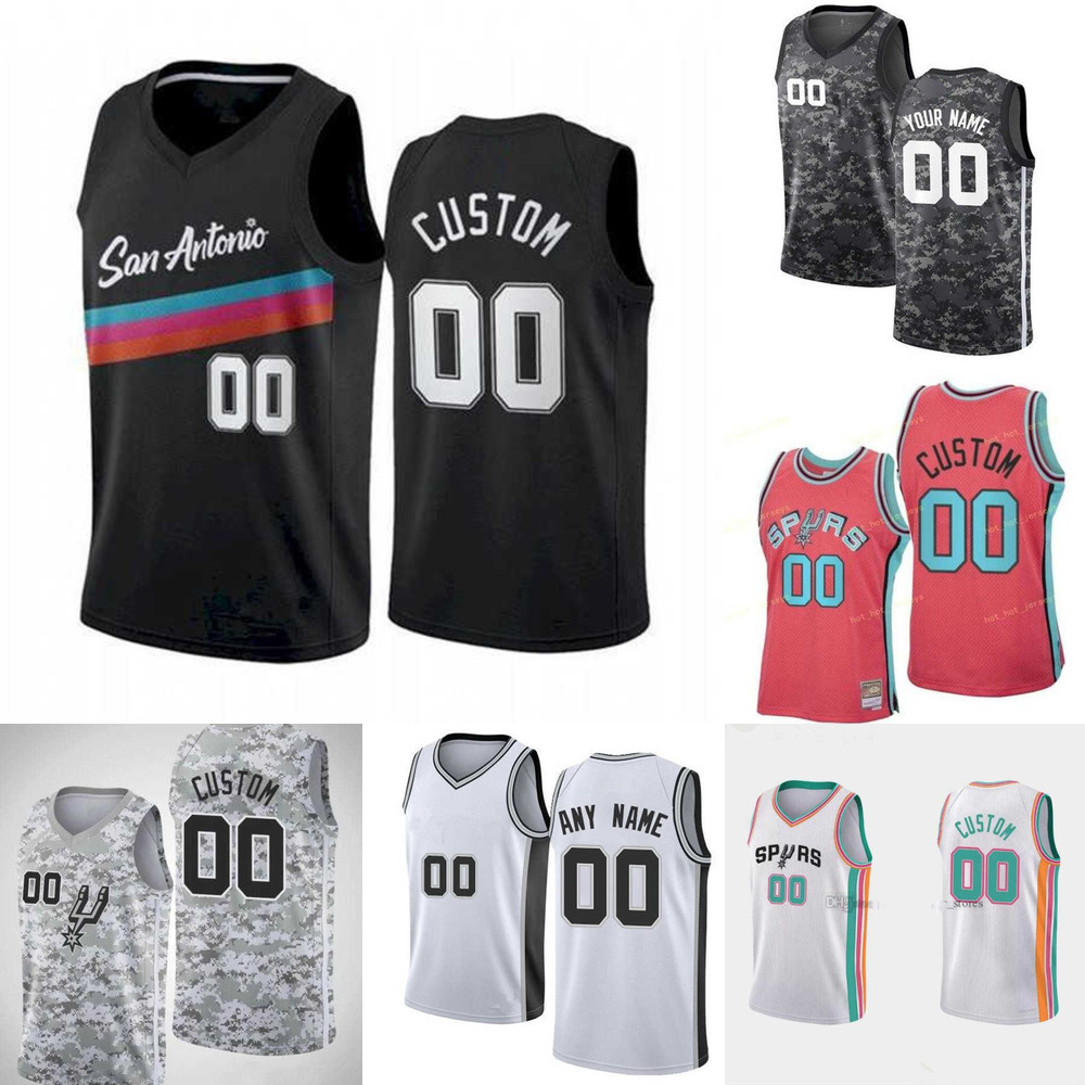 

75th Custom Jersey San Antonio''Spurs Men Women Youth Zach 23 Collins Drew 14 Eubanks Tre 33 Jones Jock 34 Landale Basketball Jerseys, Color