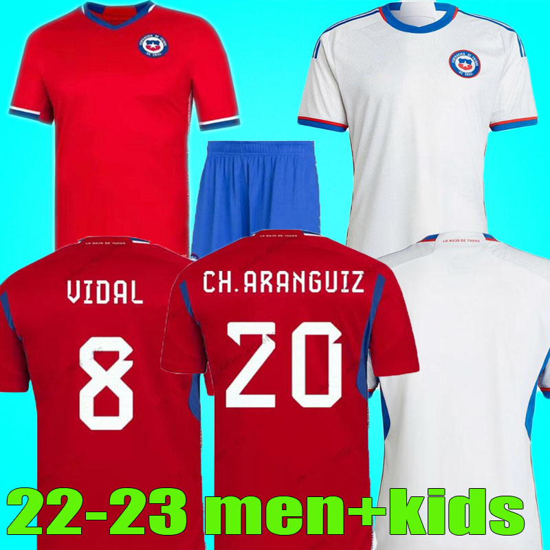 

2022 2023 Chilean soccer jerseys 22 23 Camiseta chilenas ALEXIS VIDAL BRERETON DIAZ chile football shirt CH.ARANGUIZ MEDEL VARGAS MORALES MENESES men kids kit, 2022 away
