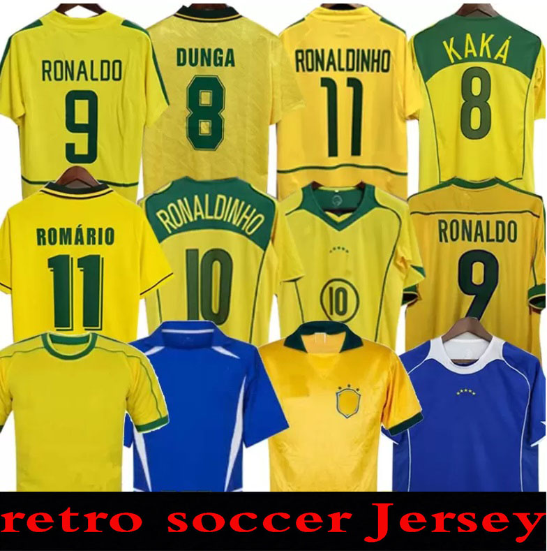 

Brasil retro soccer jersey 1992 Ronaldo 1957 85 88 91 93 94 98 00 02 04 06 Ronaldinho KAKA R. CARLOS camisa de futebol BraziLS football shirt RIVALDO classic vintage 2004, 1970