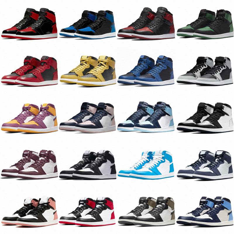 

1 Basketball Shoes Jumpman 1S S3 Mens Womens Dark Mocha University Red UNC Light Smoke Grey Hyper Chicago Bred Royal Men Women Shoe, 10