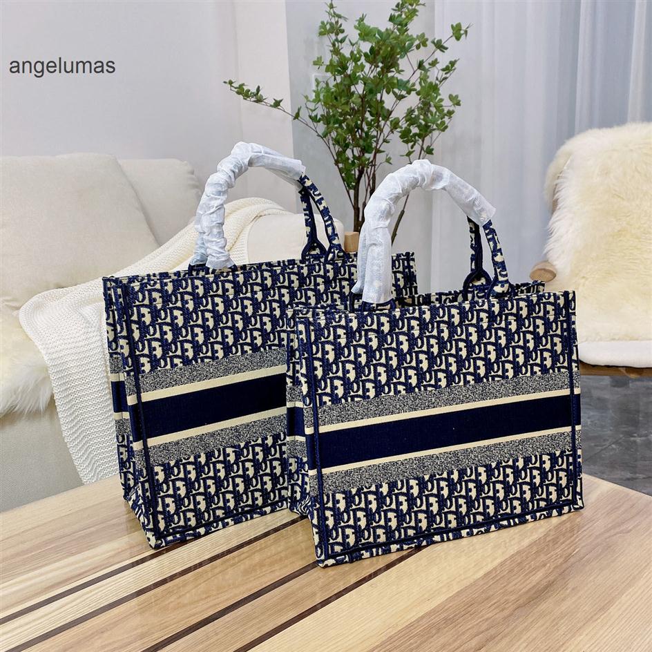 

Handbags Woman Lady Bag Cristian Canvas Crossbody Portable Embroidery Booktote Bags Shoulder Print Designer Mommy Totes Large Capacity 279I