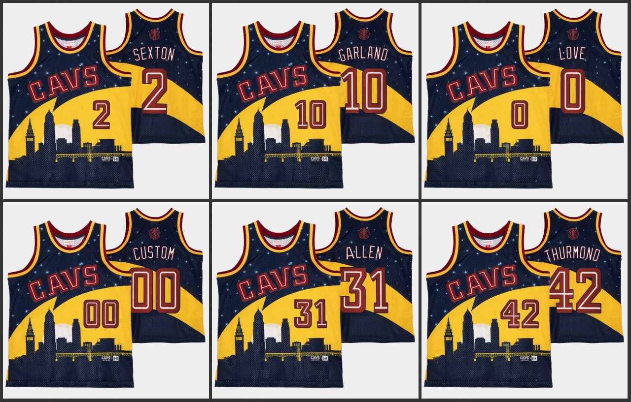 

Jersey Wholesale Custom Cleveland''Cavaliers''Collin Sexton Jarrett Allen Darius''NBA''Garland Kevin Love Nate