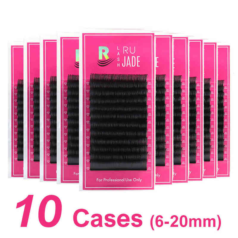 

False Eyelashes 10 Cases Wholesale Individual Eyelashes Extension Lashes 6-20mm Synthetic False Eyelash Makeup Russian Volume Eyelash Lower Lash T220831