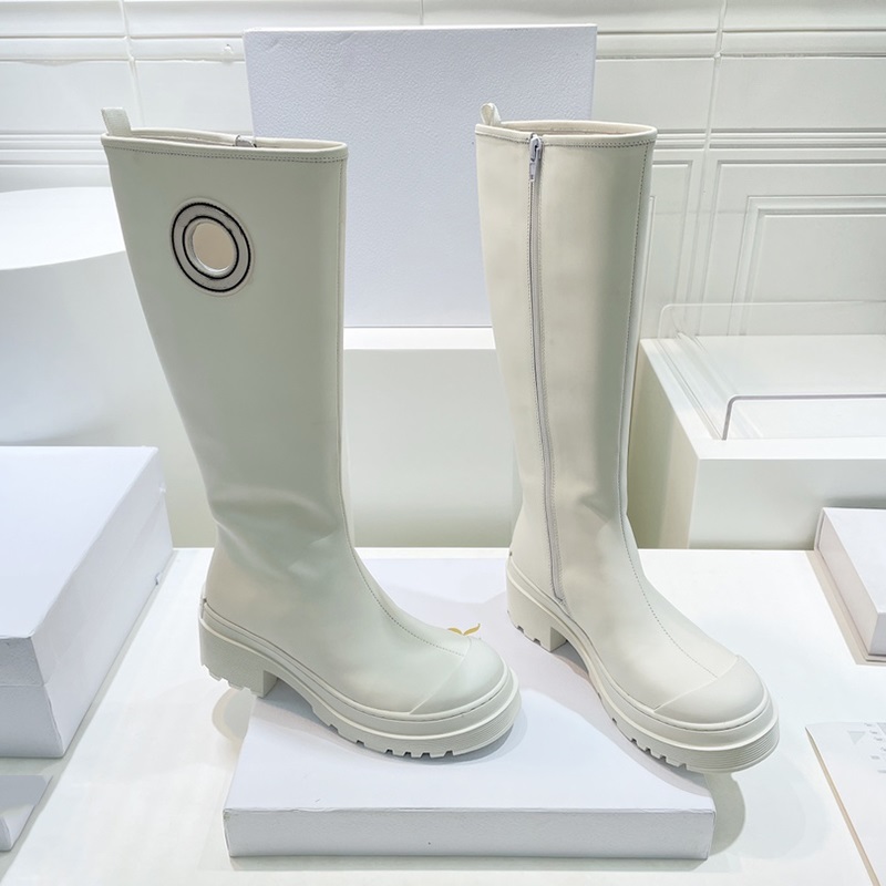 

New winter boots for women 2022 botas de mujer shoes women 2022 designer luxury, White