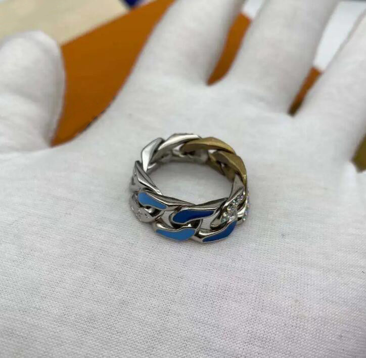 

Band Rings designer love rings for women mens luxury engagement nail wedding Four-leaf clover letterV Cuba titanium steel giftpresbyopia couple