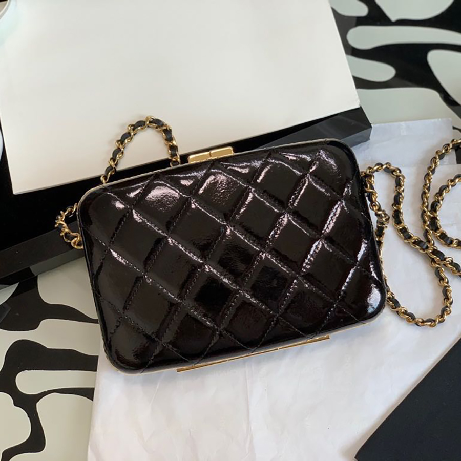 

Original Quality 18.5CM Designer Evening Bags Luxuries Designers Women Chain Bag For Dinner Sheepskin Cross Body Bags With Box C085