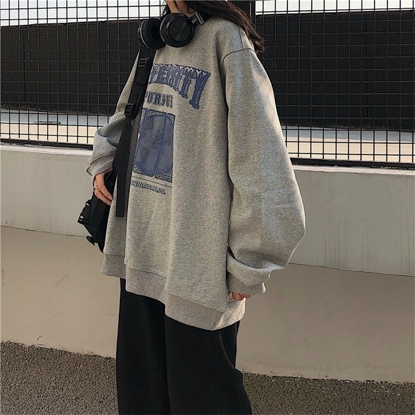 

Womens Hoodies Sweatshirts Spring Autumn ONeck Pullover Women Korean Loose Clothes oversized Sweatshirt Vintage Oversized Harajuku hoodie 220901