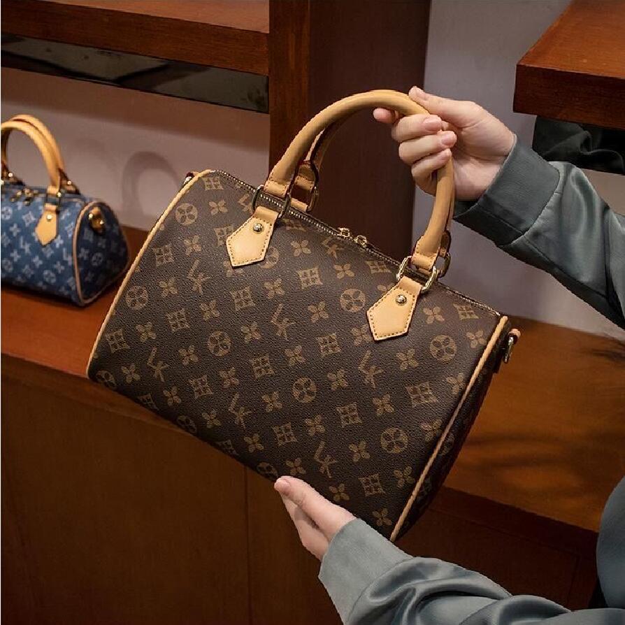 

Handbag casual fashion travel bag printed floral ladies handbags 2023 vusittons large-capacity bags, Old flower
