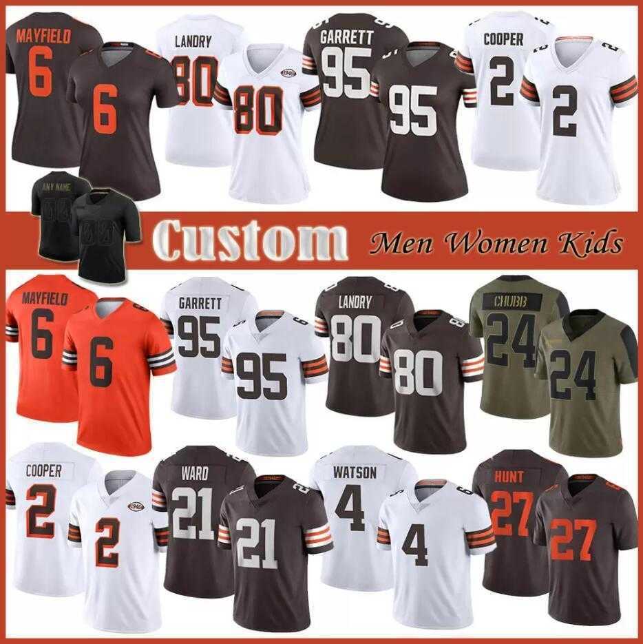 

Deshaun Watson Jersey Mens Custom Cleveland''Browns''24 Nick Chubb Amari Cooper Myles Garrett Denzel Ward Myles Garrett Jeremiah Football Jerseys sport 4XL, Color