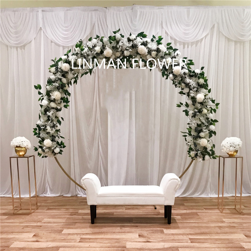 

50cm DIY Wedding Flower Wall Arrangement Supplies Silk Peonies Rose Artificial Floral Row Decor Marriage Iron Arch Backdrop, Customize