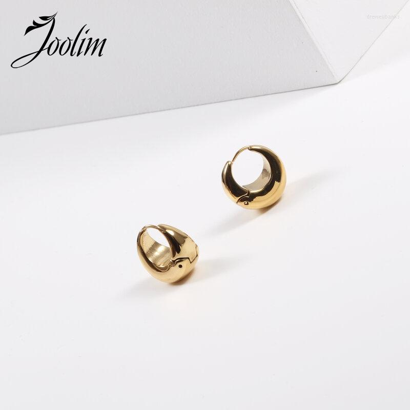 

Hoop Earrings Waterproof & Tarnish Free Minimalist PVD Plated Simple Water Drop Stainless Steel Jewelry