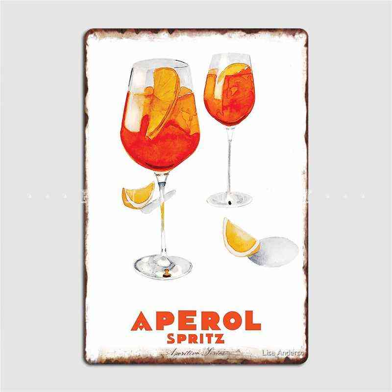 Metal Painting Aperol Spritz Metal Plaque Poster Custom Club Home Painting Dcor Garage Club Tin Sign Posters T220829-image-797455139
