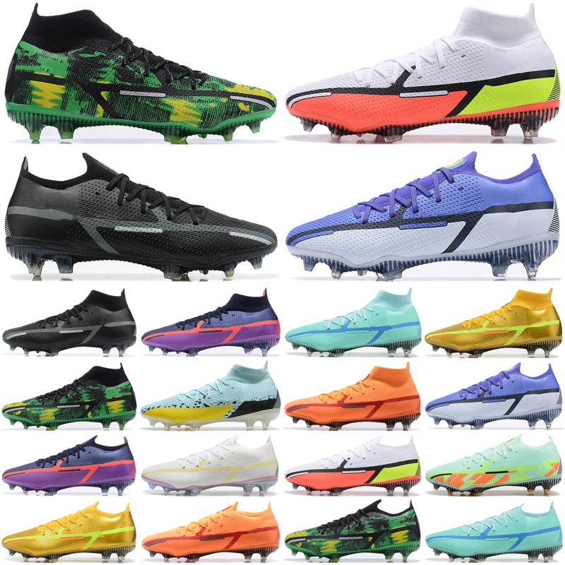 

Football Boots for Mens Soccer cleats Shoes crampons Phantom GT2 Dynamic Fit DF Elite FG classic, #10 ghost green low