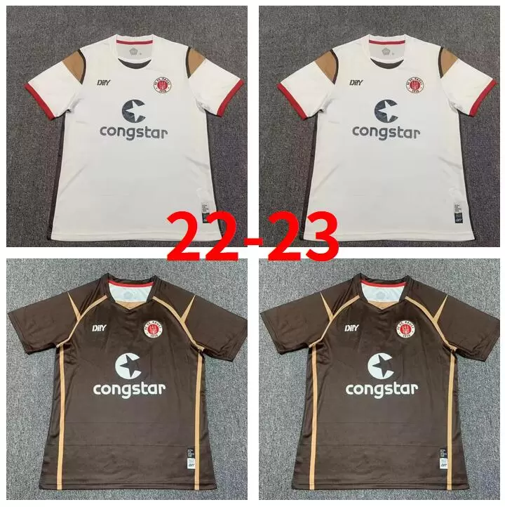 

St Pauli soccer Jersey 22 23 HOME AWAY THIRD Gray red white 2022 2023 BECKER IRVINE KYEREH HARTEL SMITH PAQARADA MEDIC Football shirt camiseta de fUtbol