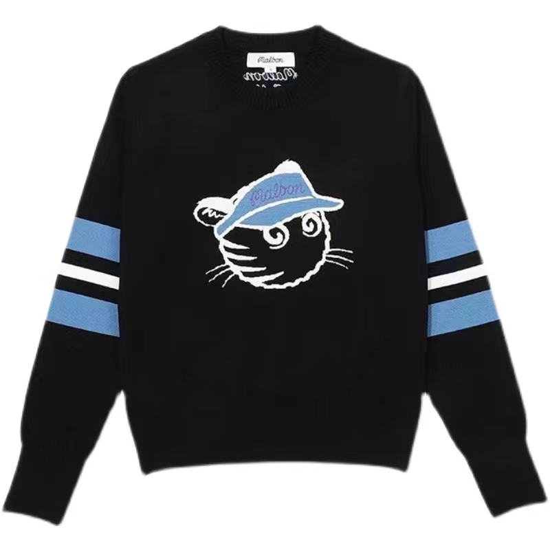 

Autumn New Golf Clothing Women's Long-sleeved Knitwear Pullover Fashion Warm Sweater, White