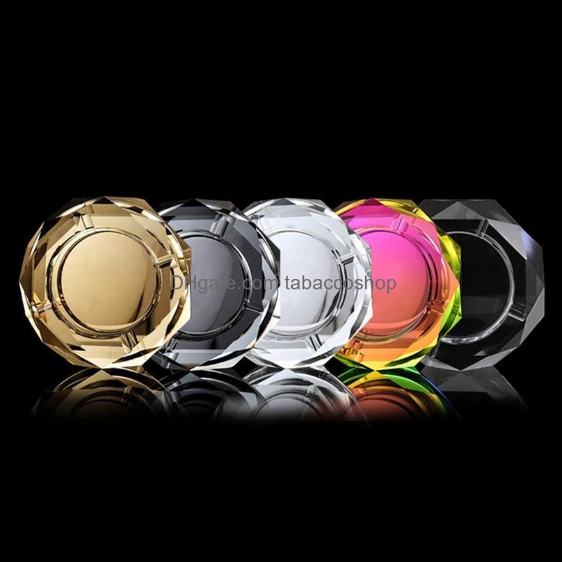 

Ashtrays Latest Usa Colorf Crystal Glass Cigarette Holder Ashtrays Innovative Design Dry Herb Tobacco Preroll Roller Smoking Ash Cont Dhxuo