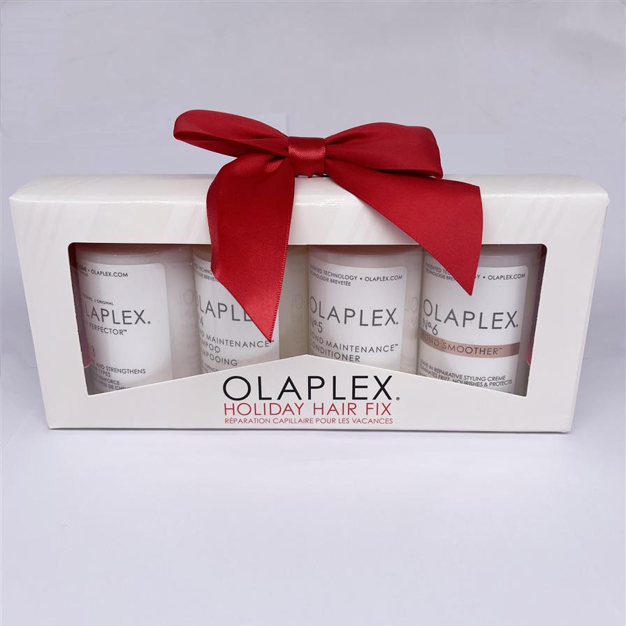 Olaplex Holiday Hair Fix Réparation 4pcs Set 100 ml x4 Hair Perfector Bond Maintenance Shampooing Shampooing N3 N4 N5 N6 High Quality280X