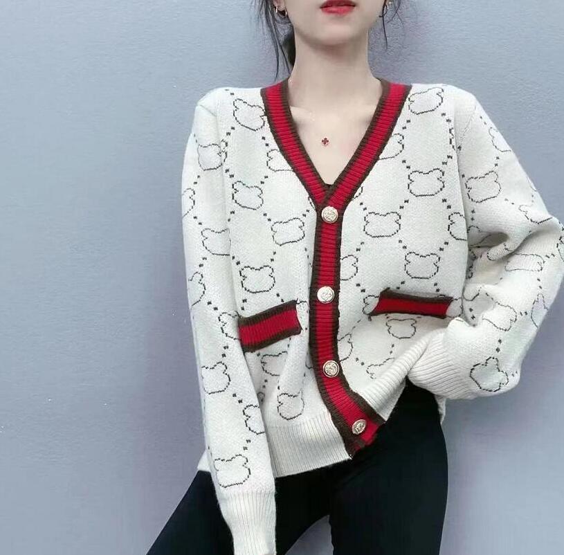 Pull tricoté à col en v pour femmes, décontracté, manches longues, boutons, élégant, ample, haut à simple boutonnage