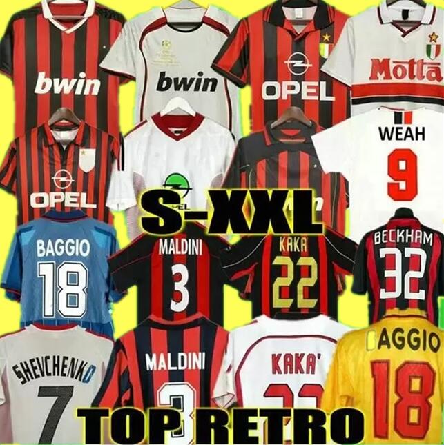 

95 96 93 94 Retro AC SOCCER JERSEY Gullit shirts 97 99 SHEVCHENKO 02 03 04 05 Maldini Van Basten football GATTUSO KAKA Inzaghi 06 07 BARESI MILAN 2009 PIRLO MALDINI BAGGIO