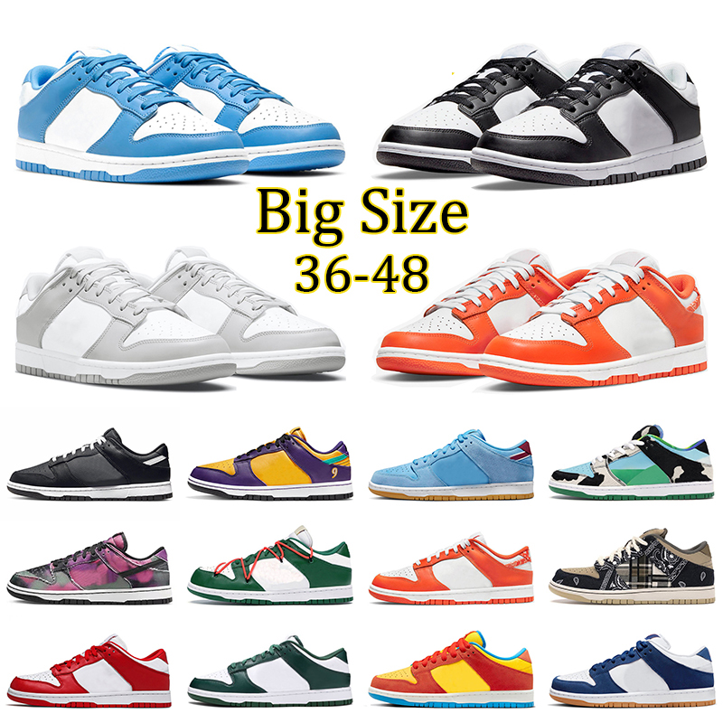 

big size 36-48 Low panda casual shoes 2022 Men Women White Black UNC Grey Fog Graffiti Syracuse Kentucky Coast Mummy Mens Green Apple Trainers Sports Running Sneakers, 36-48 team red