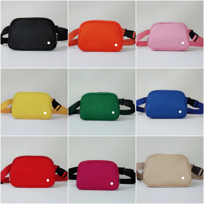 

LL Bags Women Men Waist Bag Fanny Pack Running Outdoor Sports Waistpacks Travel Phone Coin Purse Gym Chest Cross Body Bag Waterproof Adjustable Printed, Black