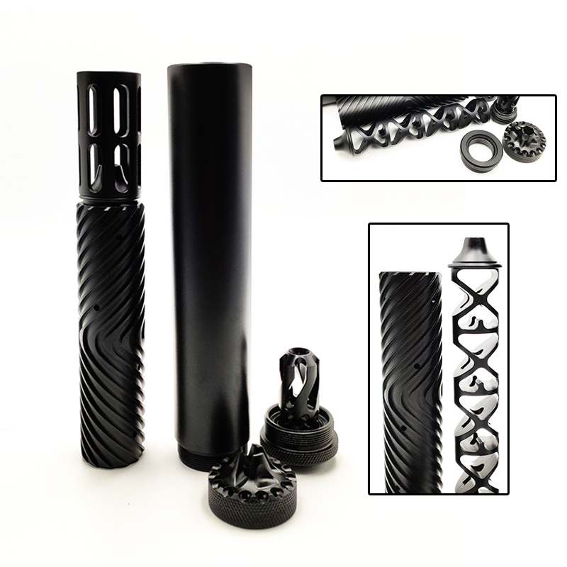 1.7 ''x10''L filtre à carburant piège à solvant 9mm 7075 Tube en aluminium 5/8x24 1/2x28 Kit de dispositif de nettoyage de capture d'huile