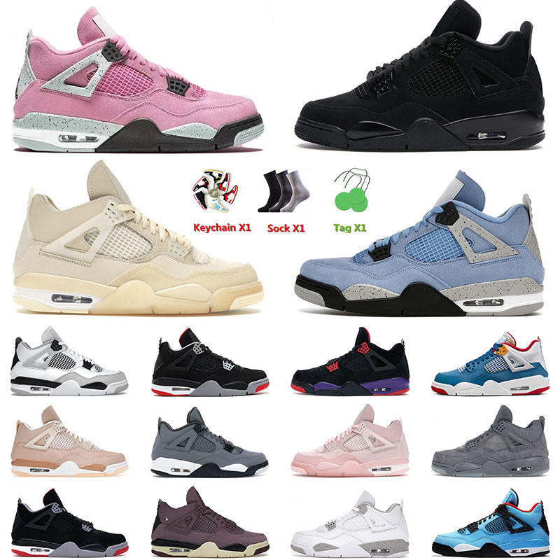

Top Quality 2022 Basketball Jumpman Shoes 4 4s IV Black Cat University Pink Blue Off Sail What The Midnight Navy Men Women Sneakers Trainers Eur 36-50, B38 40-47 craft
