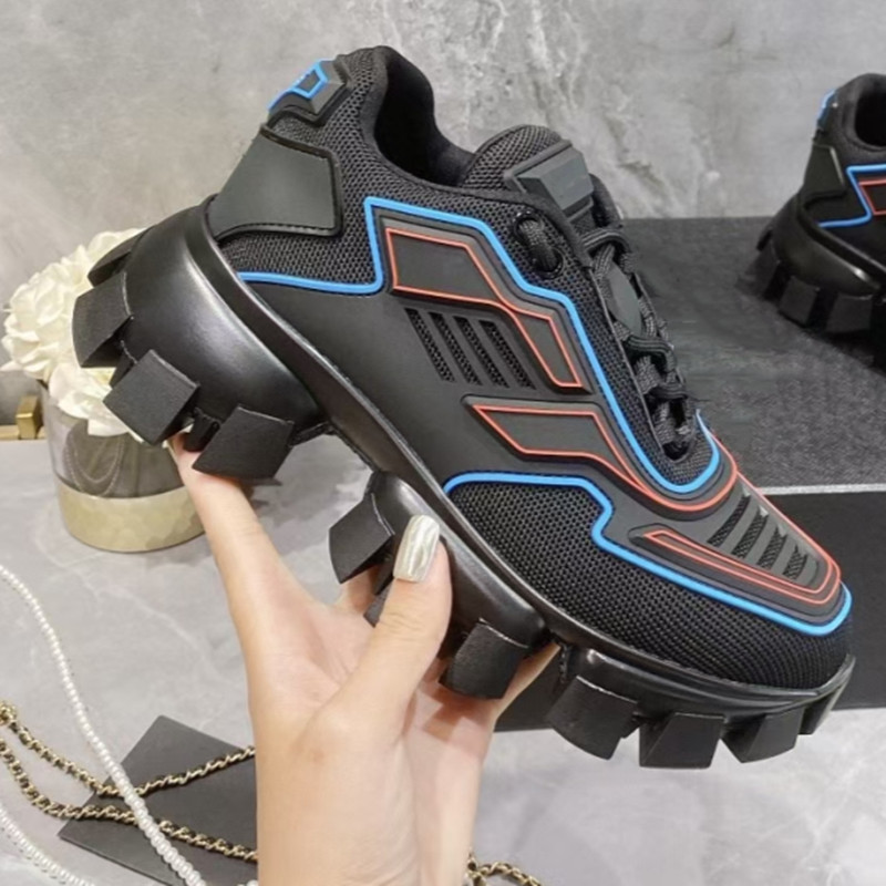 

Fashion Brand Sports Designer Couple Casual Shoes Women Men Grey Technical Mesh PU Material Running Platform Homme ShoeBReflective, As pic