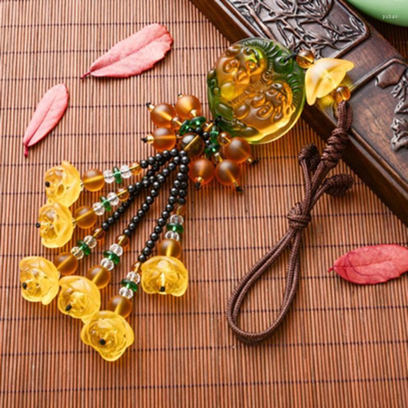 Décorations intérieures Pendant et sort des ornements en verre de bouddha en verre
