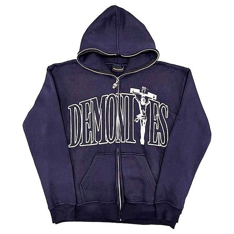 

Women's Hoodies Sweatshirts Letter Jesus Print Oversized Female Y2K American Retro Harajuku Street Trend Zipper women Casual Loose Sweatshirt 220901, 11