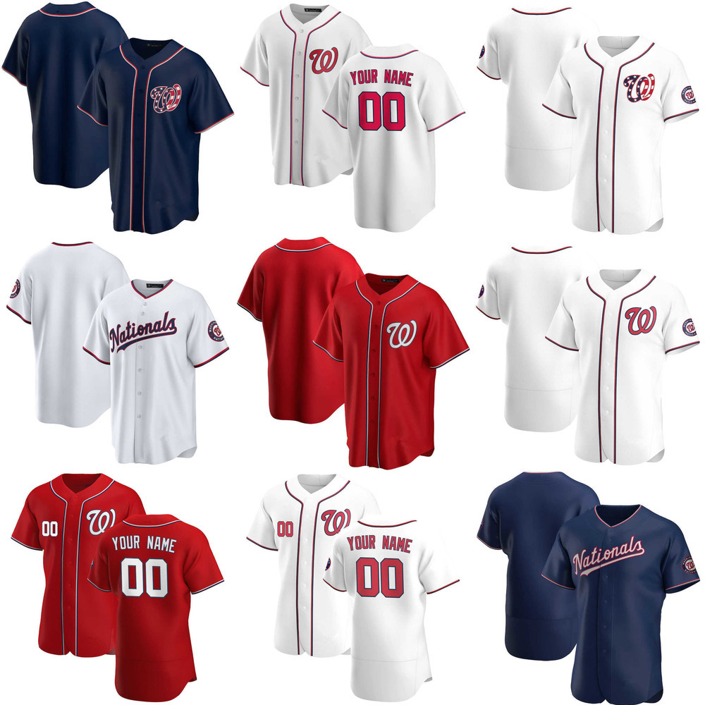 

Custom Jersey Washington''Nationals''Mens women Youth 22 Juan Soto 8 Carter Kieboom 37 Stephen Strasburg 46 Patrick Corbin Baseball Jerseys, Color