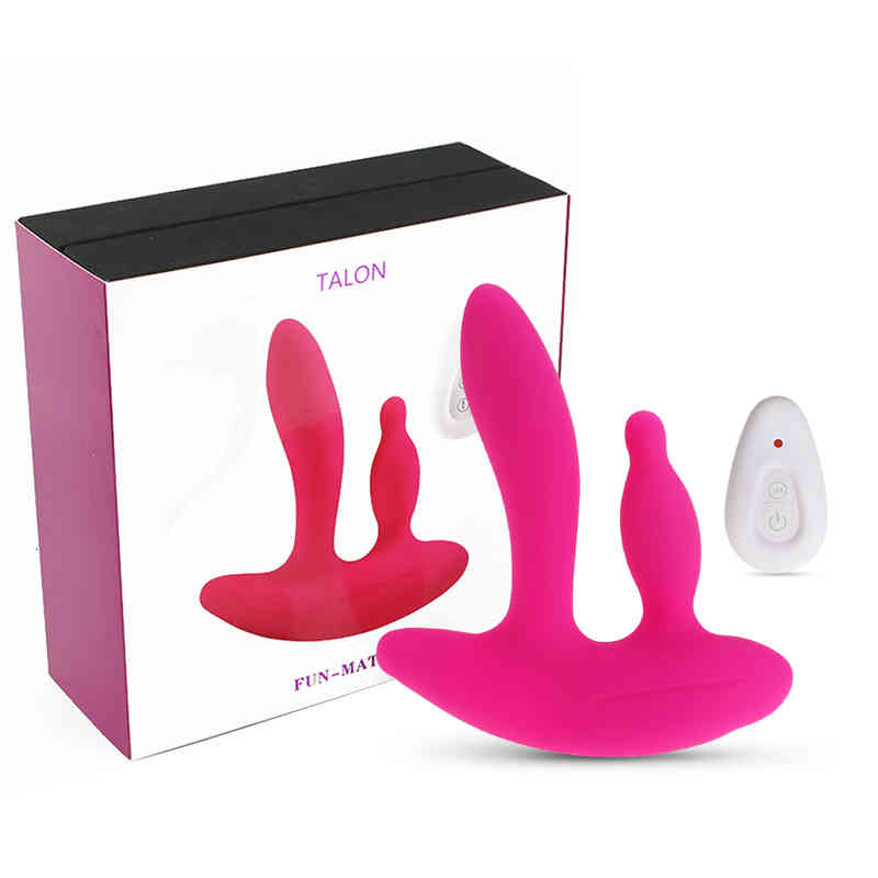 Massager Toys Penis Cock Double Use g Spot Vibrator 2 Intense Motors Soft Silicone Wireless Remote