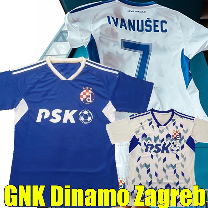 

2022 2023 GNK Dinamo Zagreb Soccer Jerseys 22/23 Home Blue Away White ORSIS PETKOVC PERIC OLMO ADEMI GOJAK men Football Shirts uniforms Thai European, Dinamo 22-23 home
