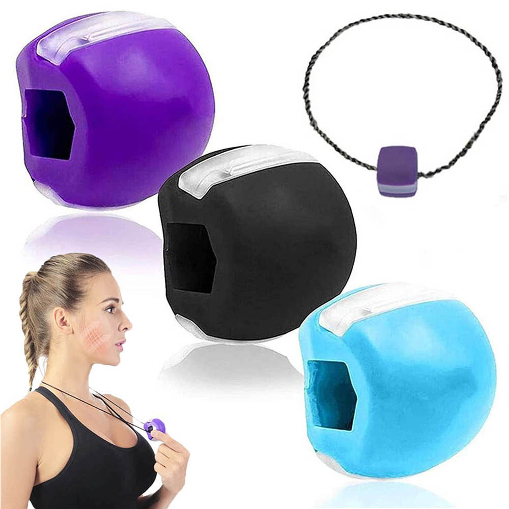 

Decompression Toy Jaw Trainer Face Exerciser Jaw Exerciser for Jawline Shaper Facial Toner Chin Masseter Muscle Trainer for Double Chin Redu