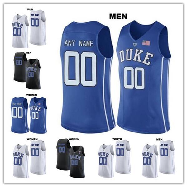 Men Jersey Custom Duke Blue Devils 1 Trevon Duval 3 Grayson Allen any name any number men women youth College Basketball stitched Jersey-image-797859909