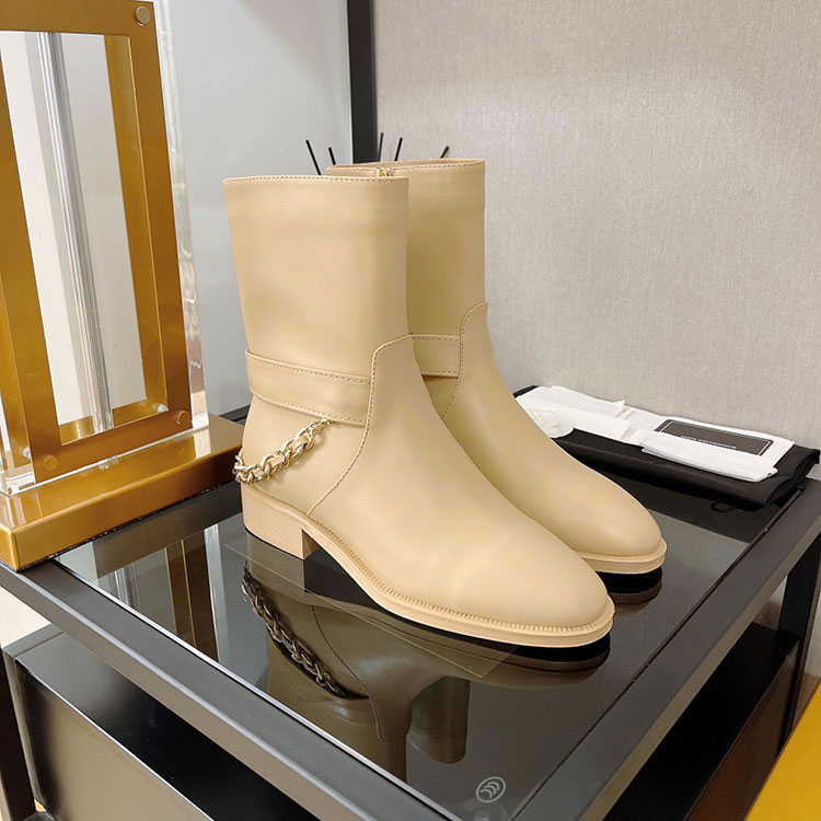 

New boots female women shoes genuine leather boots luxury brand designer, White