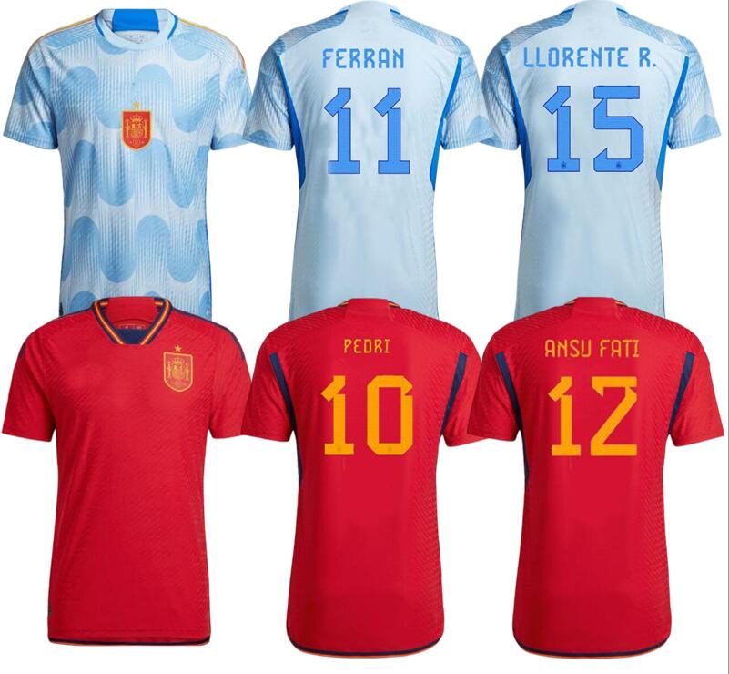 

22 23 Spain soccer jersey Camiseta Espana MORATA RODRIGO TORRES PEDRI world Cup RAMOS THIAGO INIESTA ALBA 2022 2023 home away football shirt men kids kit, Black