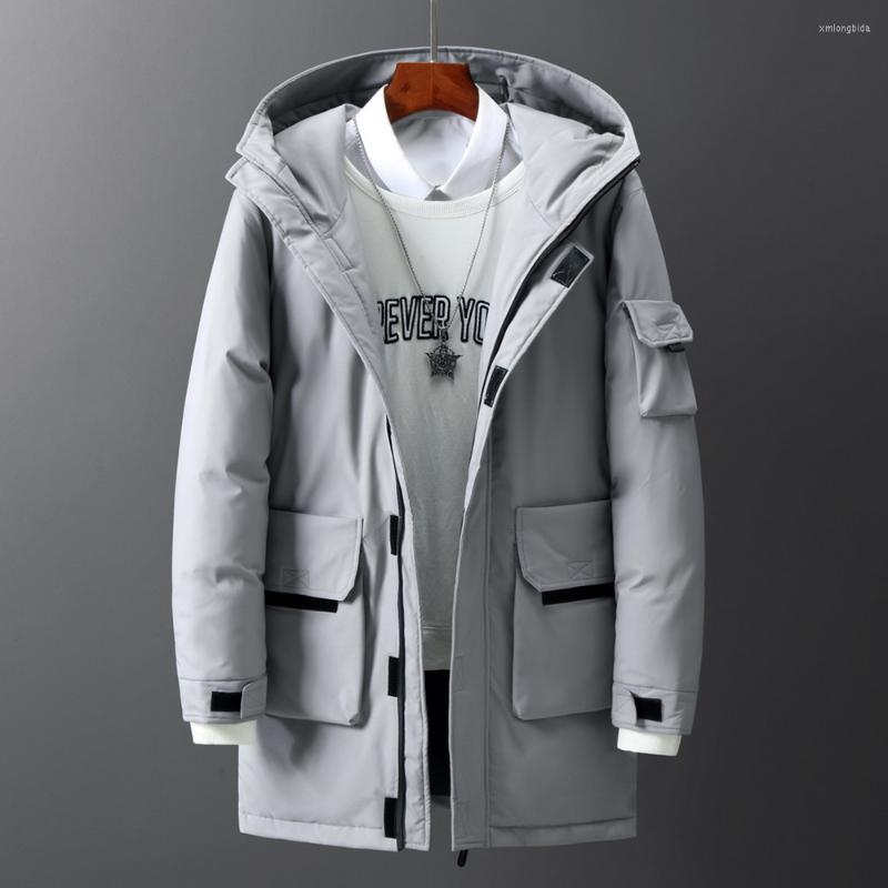 

Men's Down Winter Jacket Long Coat Thick Hood Warm Clothing Style