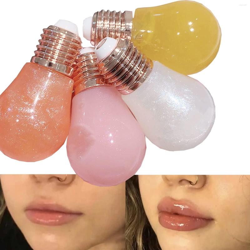 

Lip Gloss 1Pc 10g Small Bulb Plumper Oil Mask Care Serum Moisturizing Exfoliation Candy Flavor Reducing Wrinkle