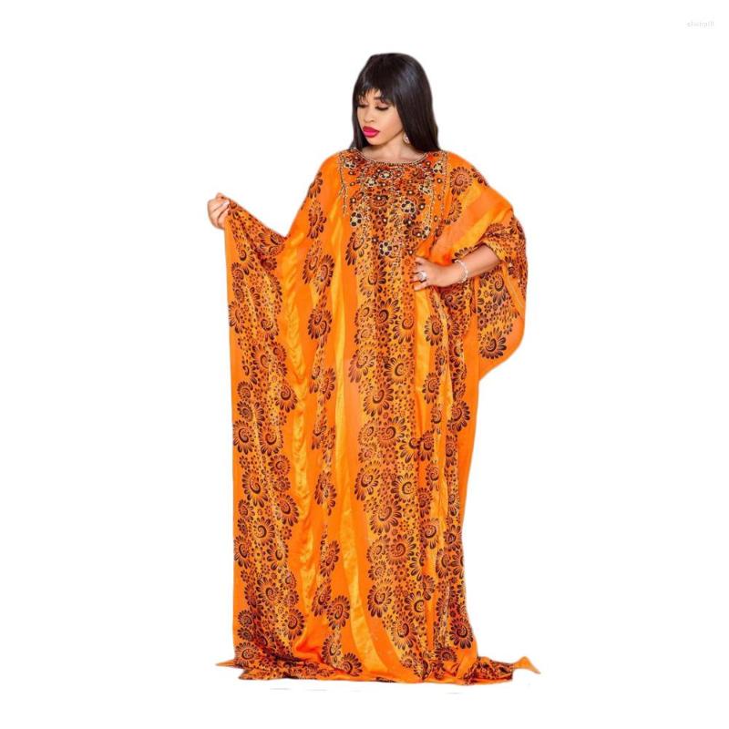 

Plus Size Dresses 2022 European And African Gown Chiffon Dress Women Long Beaded With Inner