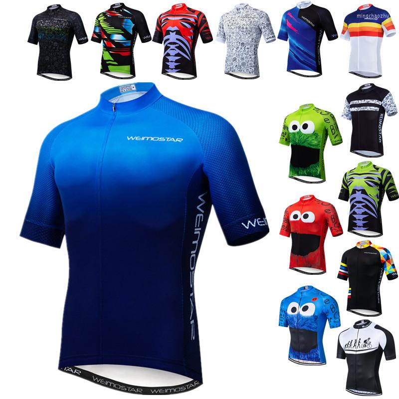 

Racing Jackets Weimostar Gradient Cyling Jersey Men 2022 Pro Team Bicycle Clothing Short Sleeve Bike Mtb Cycling Shirt, Model 17