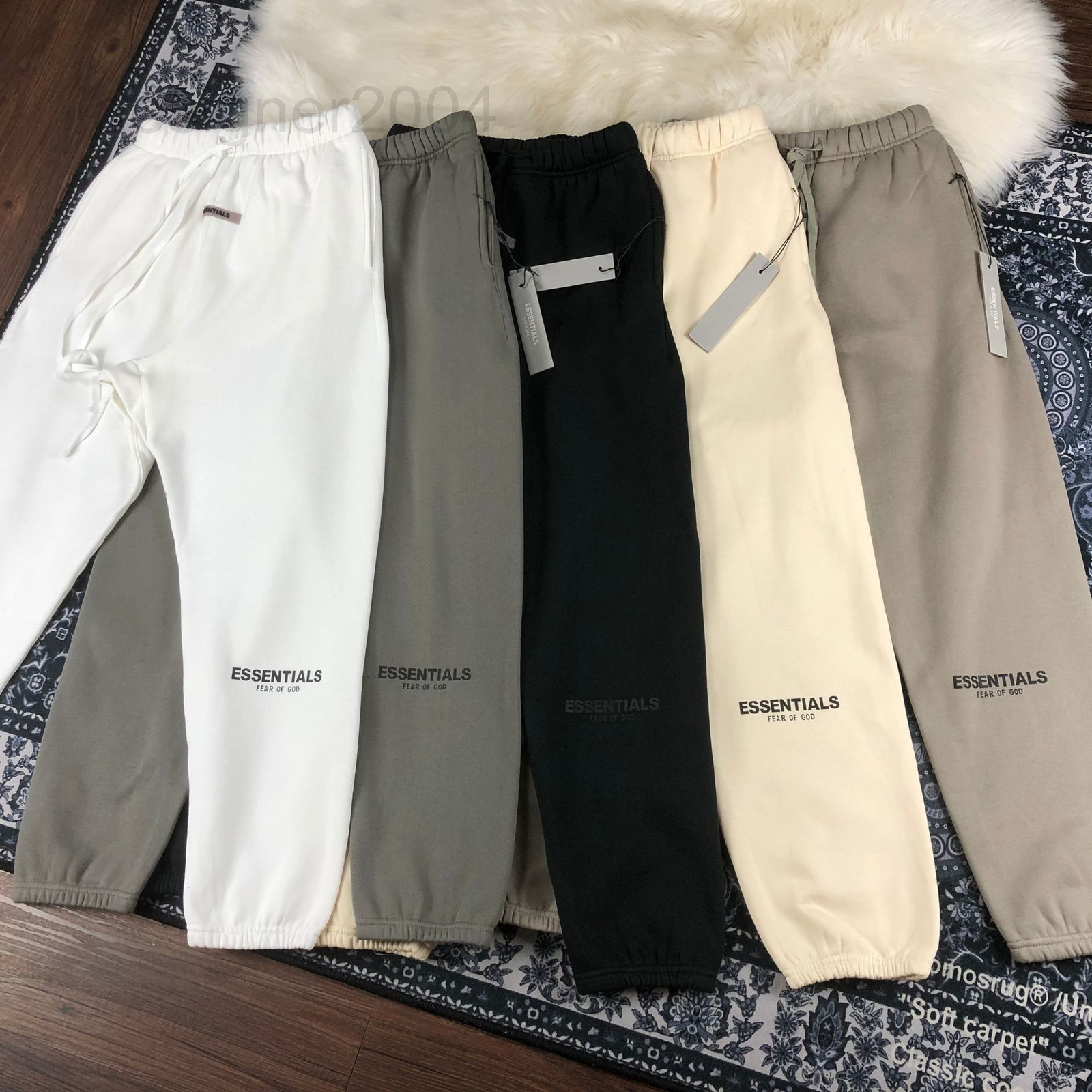 Men's Pants designer Pair of God reflective drawcord essential letter pants Plush men's guard 6GE7-image-798190154