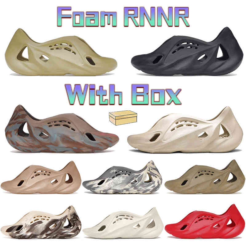 

slipper yezzzy Classic Beach Sandals Foam RNNR Summer Men Women Slippers Sulfur Black MX Cream Clay Ochre Onyx OG Slides Summer Indoor Outdoor Shoes, 01. black