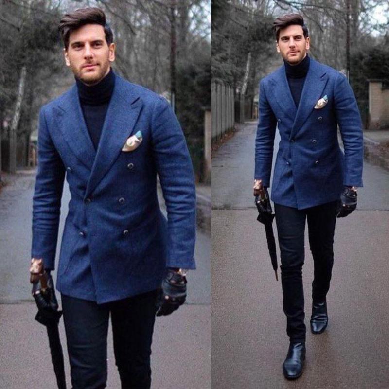 

Men's Suits Custom Size Dark Blue Groomsmen Tuxedos Peaked Lapel Groom Men Wedding Prom Man Blazer Jacket With Pants 2 Pieces Set, Beige