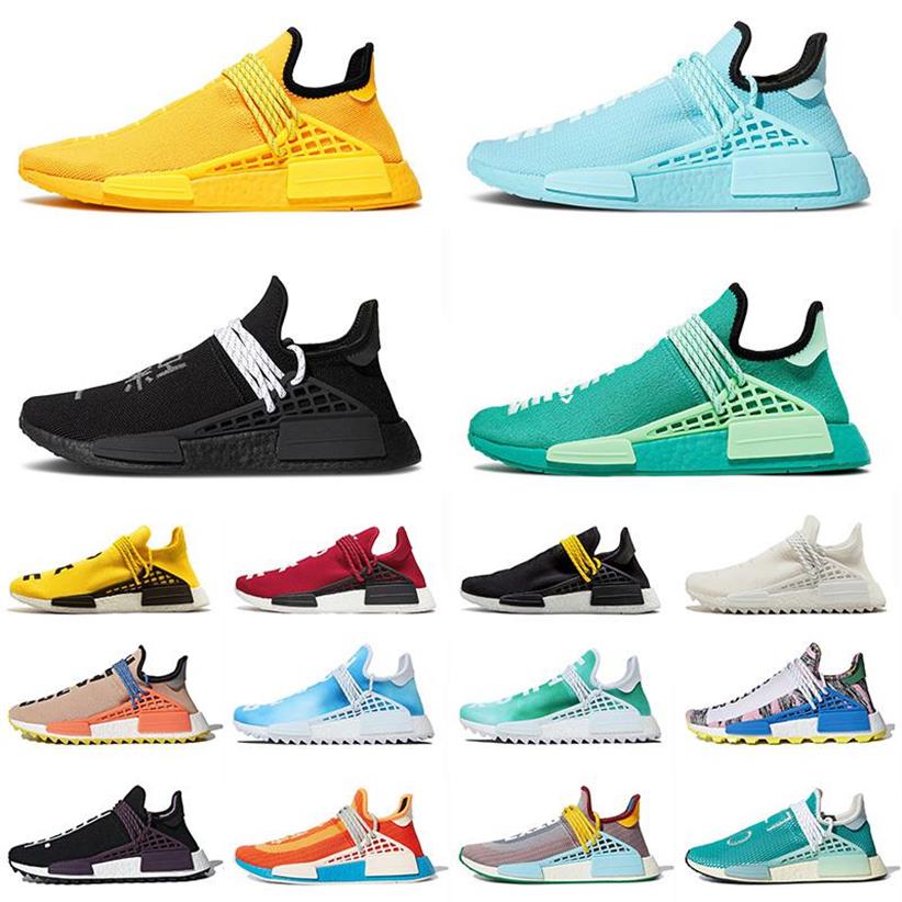 

2020 Pharrell Williams PW NMD Human Race Hu SIZE 36-47 Womens Sport Shoes Extra Eye Orange White Yellow Black Trainers Mens Outdoo225I, D5