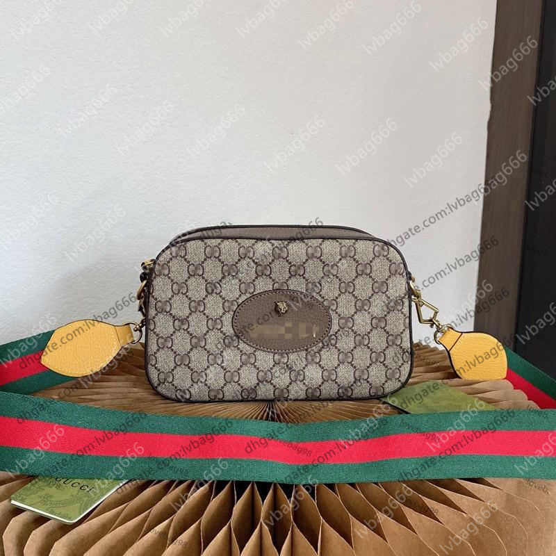 

Neo Vintage Tiger Head Shoulder Messenger Bags Men Women Fashion Camera Waist Purse Designer Handbags with Strap Crossbody Bag GGity louiseity LVs Viutonity GGs, 23cm