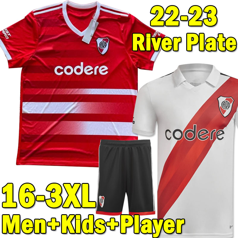 

S-XXXL 22 23 River plate soccer jerseys 2022 2023 DE LA CRUZ QUINTERO ALVAREZPRATTO FERNANDEZ Retro camisetas Men Kids football shirts bigs size, 22-23 home
