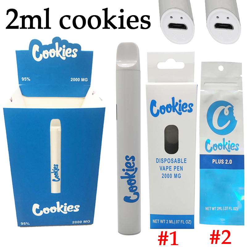 

2ML Cookies Disposable Vape Pens Oil Rechargeable 350mah Battery D8 Vapes Thick Distillate 510 Thread Carts Cartridges Empty Packaging Custom Box CAKE High Flyer