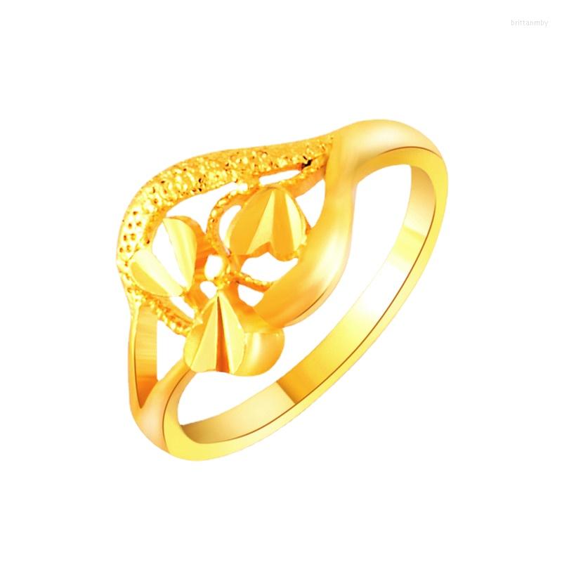 

Wedding Rings Heart Women Ring Yellow Gold Filled For Engagement Party Jewelry Anillos Mujer JR051